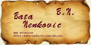 Bata Nenković vizit kartica